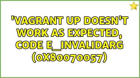 'Vagrant up doesn't work as expected, Code E.